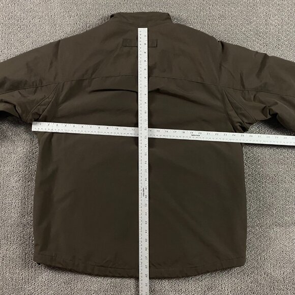 Duluth Trading Co. Jacket Men's Large Fleece Lined Brown Nylon Full Zip Pockets - Picture 6 of 8